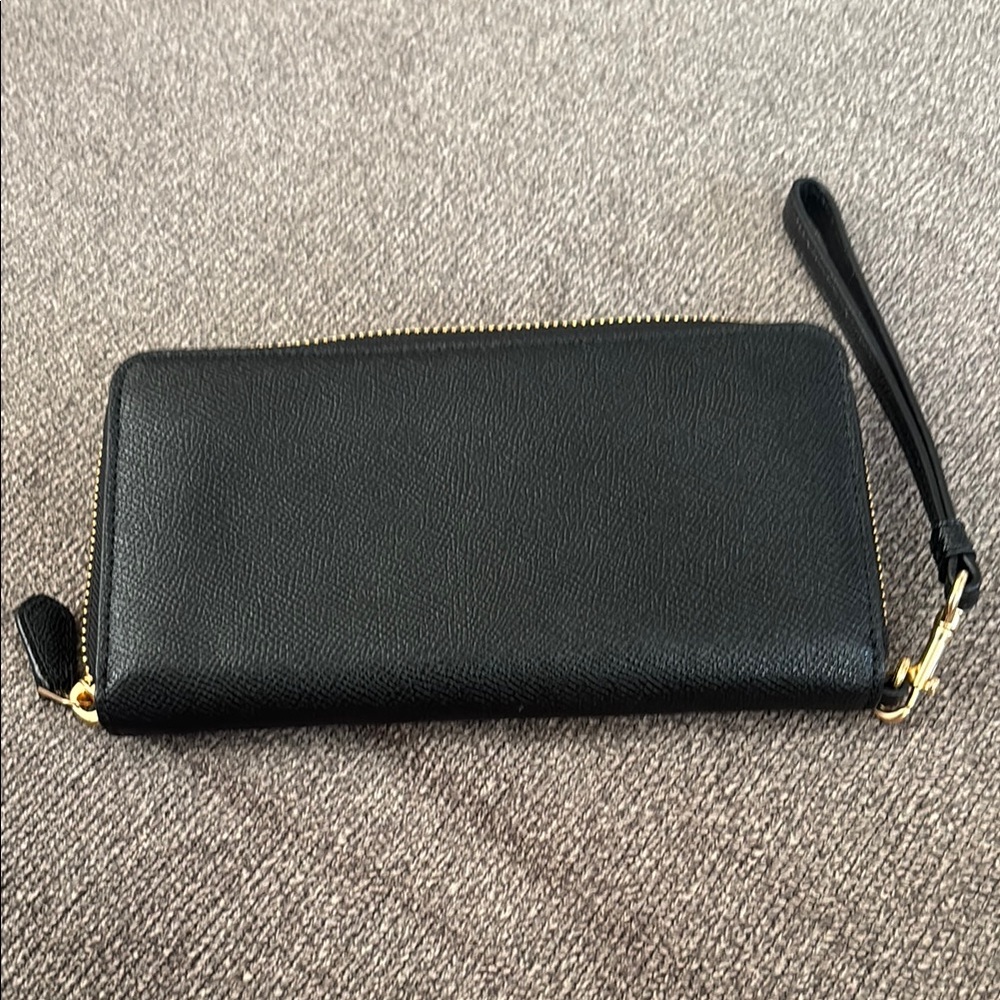 Coach Black and Brown Signature Wristlet - Picture 2 of 4